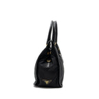 PRADA TOTE BAG NYLON / LEATHER BLACK GHW