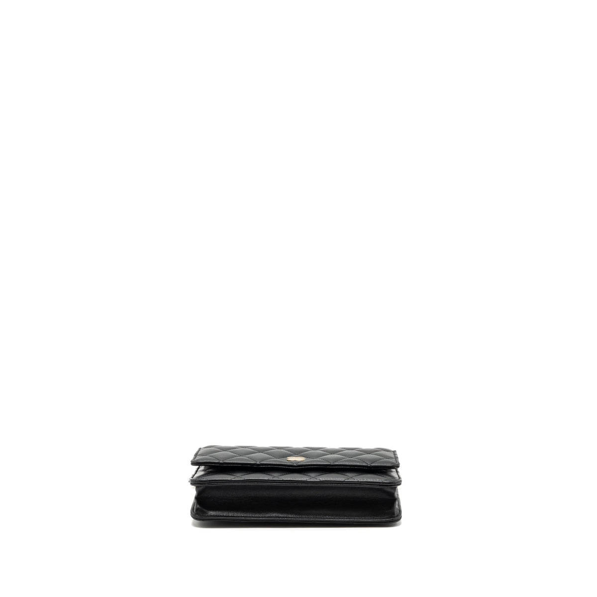 CHANEL CLASSIC WALLET ON CHAIN LAMBSKIN BLACK GHW