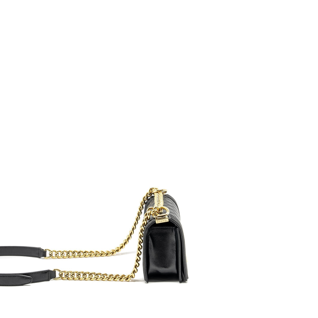 CHANEL SMALL BOY BAG LAMBSKIN BLACK GHW