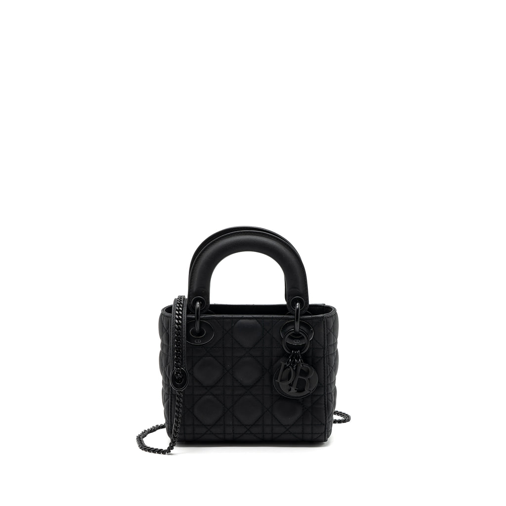 DIOR MINI LADY DIOR CALFSKIN SO BLACK