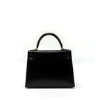 HERMES KELLY 28 BOX CALFSKIN BLACK GHW
