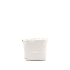CHANEL MINI 22 BAG SHINY CALFSKIN WHITE GHW (MICROCHIP)