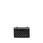 CHANEL SMALL CLASSIC DOUBLE FLAP BAG CAVIAR BLACK GHW