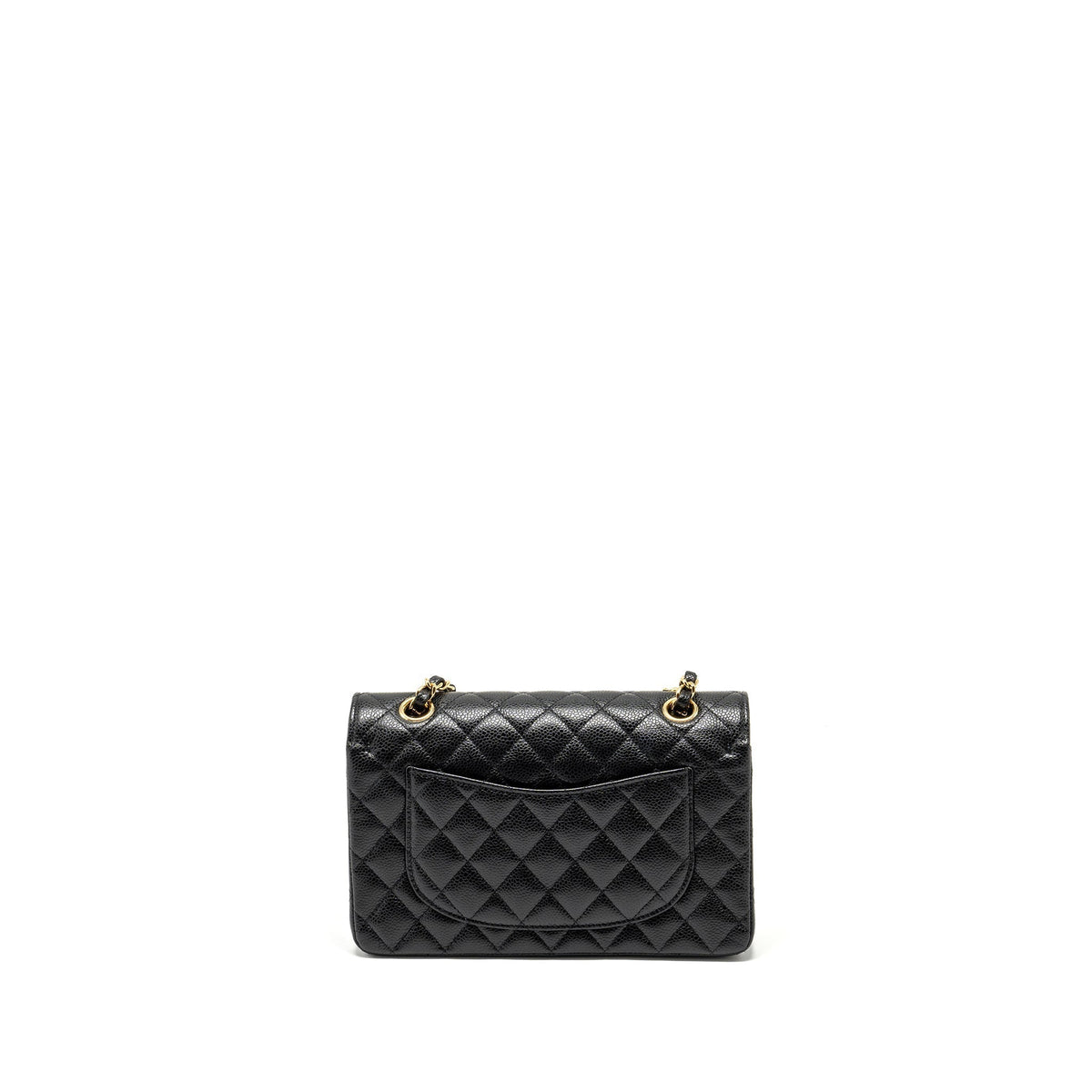 CHANEL SMALL CLASSIC DOUBLE FLAP BAG CAVIAR BLACK GHW