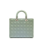 DIOR LARGE LADY DIOR PATENT LIGHT BLUE SHW
