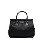 PRADA TOTE BAG NYLON / LEATHER BLACK GHW