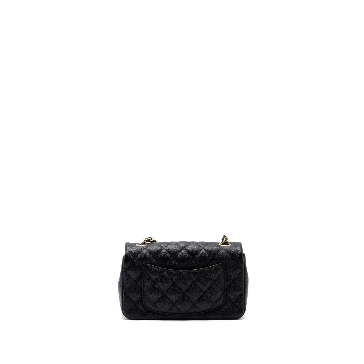 CHANEL CLASSIC MINI RECTANGULAR FLAP BAG CAVIAR BLACK GHW
