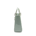 DIOR LARGE LADY DIOR PATENT LIGHT BLUE SHW