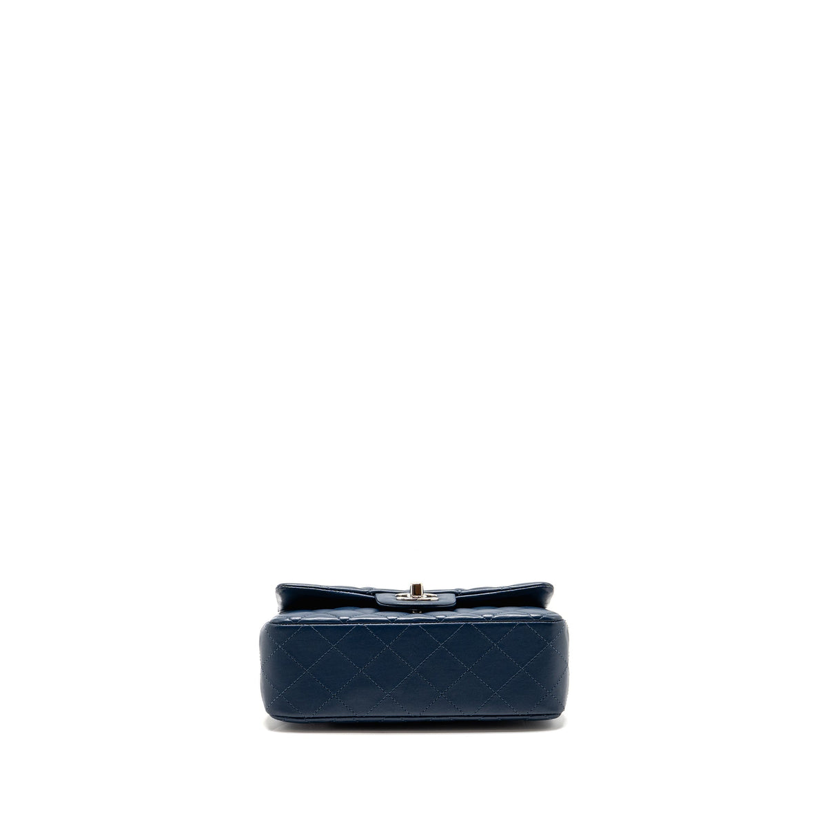Chanel Mini Rectangular Flap Bag Lambskin Navy SHW