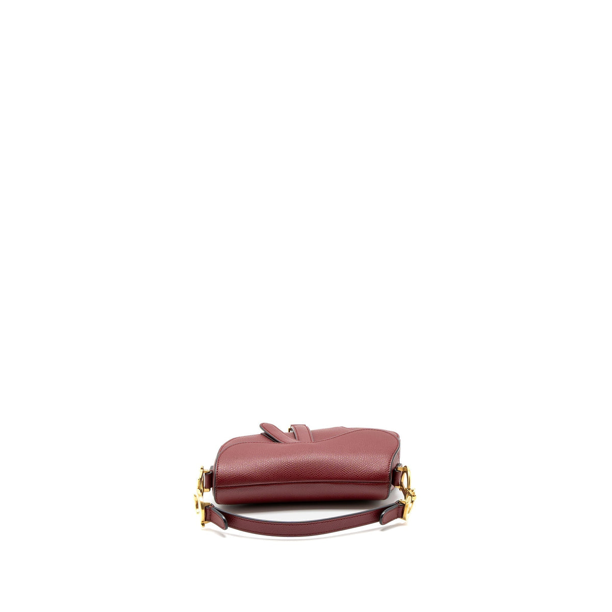 DIOR MINI SADDLE BAG GRAINED CALFSKIN RED GHW