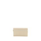 GUCCI INTERLOCKING G CROSSBODY CHAIN BAG WALLET LEATHER WHITE LGHW