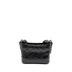 CHANEL SMALL GABRIELLE HOBO BAG CALFSKIN BLACK MULTICOLOR HARDWARE