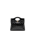 CHANEL 24S MINI 31 BAG SHINY LAMBSKIN BLACK LGHW (MICROCHIP)