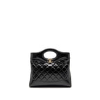 CHANEL 24S MINI 31 BAG SHINY LAMBSKIN BLACK LGHW (MICROCHIP)