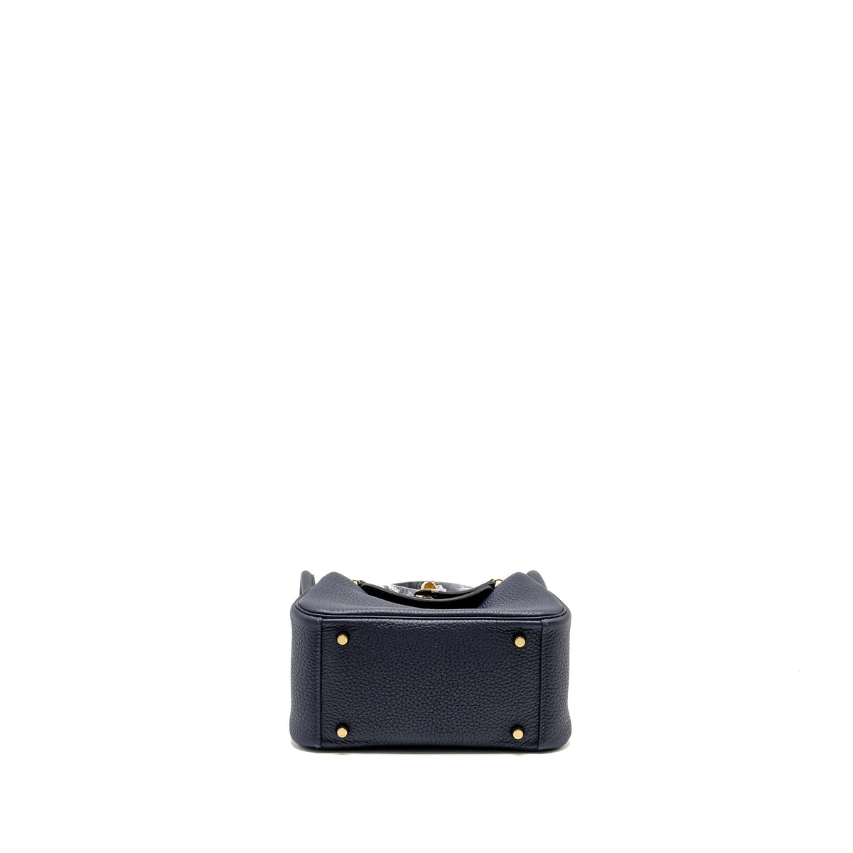 Hermes Mini Lindy Clemence Blue Nuit GHW
