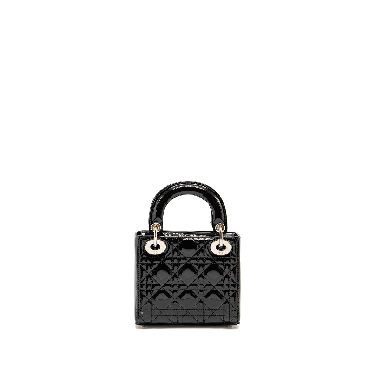 DIOR MINI LADY DIOR PATENT BLACK SHW