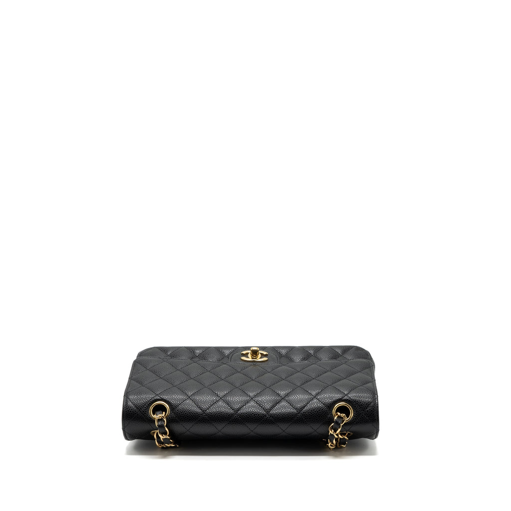 CHANEL MEDIUM CLASSIC DOUBLE FLAP BAG CAVIAR BLACK GHW