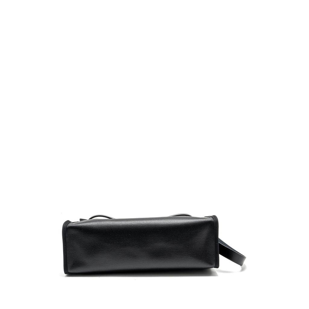 HERMES HERBAG 31 ZIP BAG BERLINE CANVAS/VACHE HUNTER BLACK/ECRU GHW