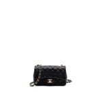 CHANEL CLASSIC MINI RECTANGULAR FLAP BAG CAVIAR BLACK GHW