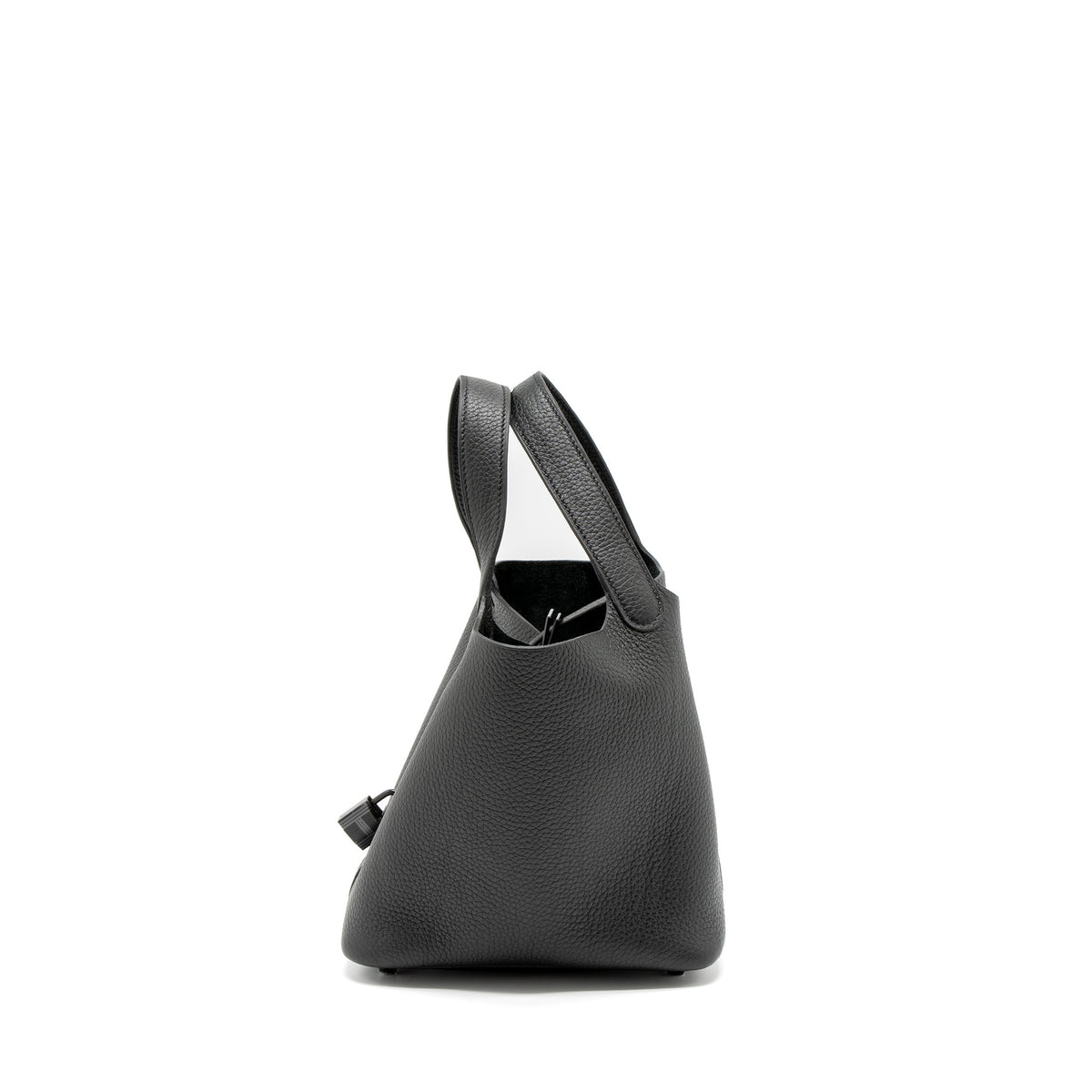 HERMES PICOTIN 18 CLEMENCE SO BLACK WITH BLACK HARDWARE