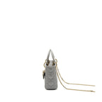 DIOR MINI LADY DIOR LAMBSKIN GREY LGHW