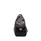CHANEL SMALL 25 BAG CAVIAR BLACK GHW (MICROCHIP)