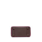 Hermes Birkin 25 Togo Chocolate / Rose Pourpre Brushed GHW