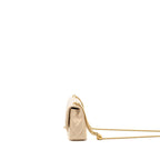 CHANEL 25C COCO LOVE ADJUSTABLE CHAIN SHINY LAMBSKIN BEIGE GHW (MICROCHIP)