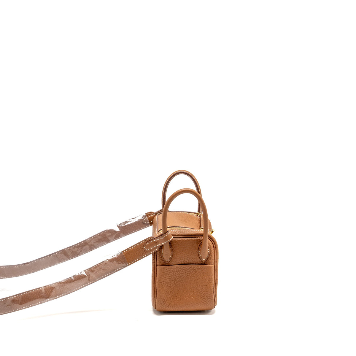 Hermes Mini Lindy Clemence Gold GHW