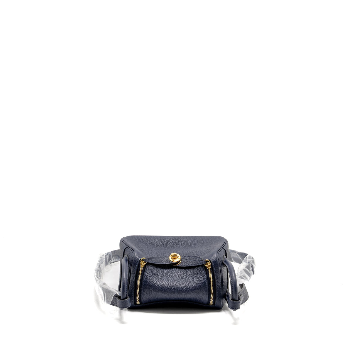 Hermes Mini Lindy Clemence Blue Nuit GHW