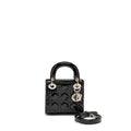 DIOR MINI LADY DIOR PATENT BLACK SHW