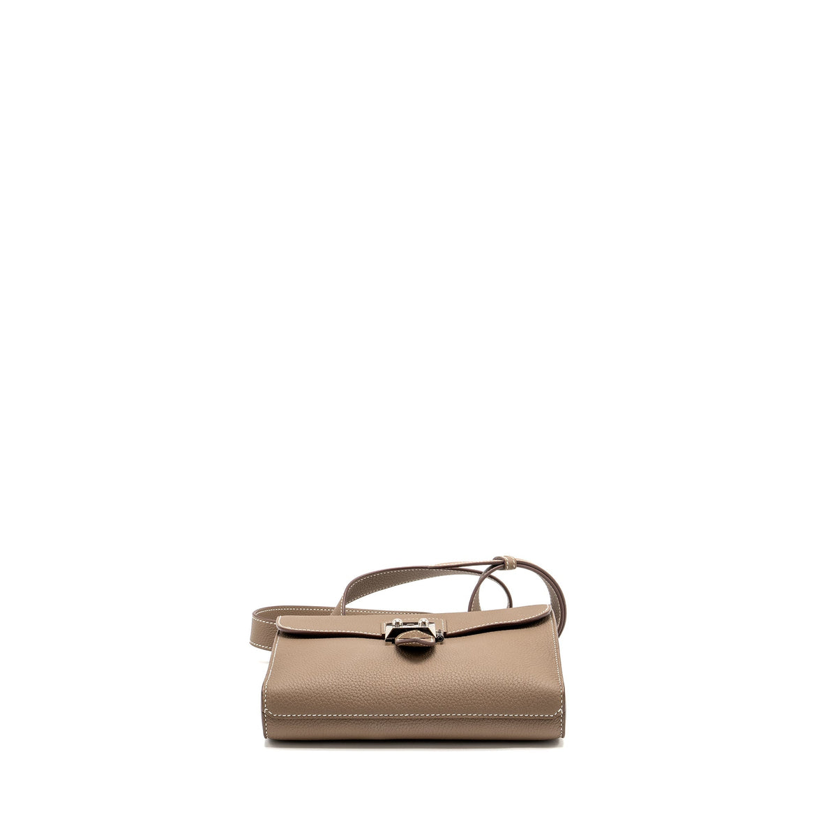 Hermes Sac A Depeches 21 Bag Togo Etoupe SHW