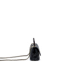 CHANEL MINI COCO HANDLE WITH LIZARD EMBOSSED HANDLE CAVIAR BLACK LGHW (MICROCHIP)