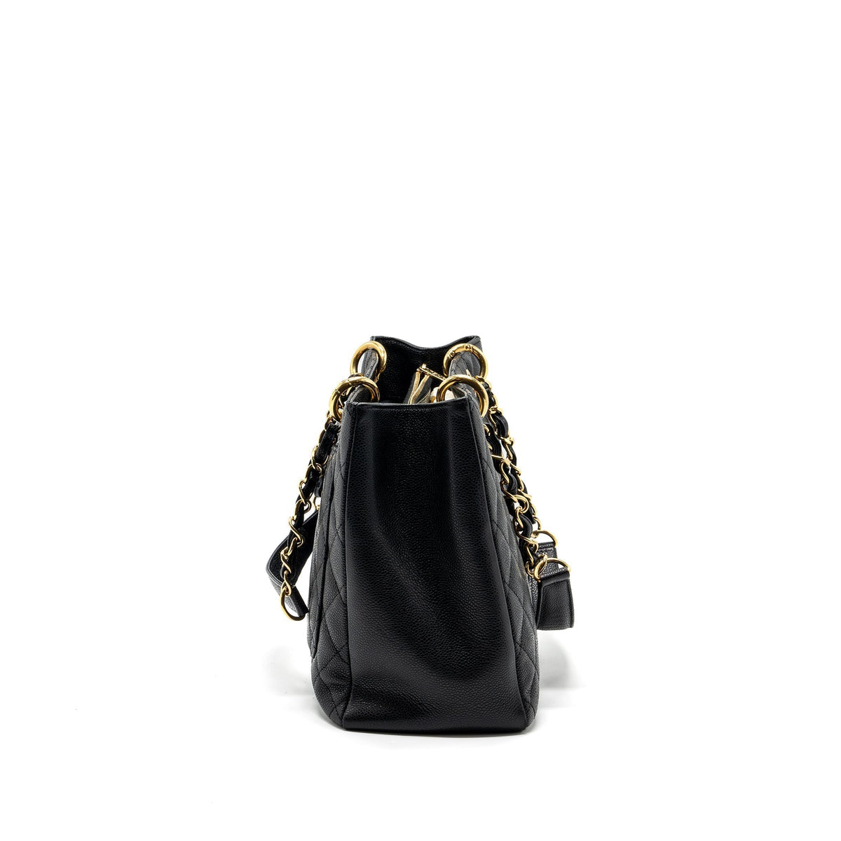 CHANEL GRAND SHOPPING TOTE BAG CAVIAR BLACK GHW