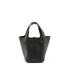 HERMES PICOTIN 18 CLEMENCE SO BLACK WITH BLACK HARDWARE
