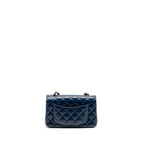 Chanel Mini Rectangular Flap Bag Lambskin Navy SHW