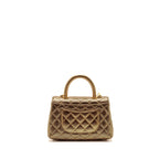 Chanel small coco handle caviar metallic gold GHW