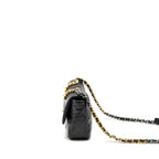 CHANEL SMALL 19 BAG GOATSKIN BLACK MULTICOLOUR HARDWARE