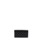 CHANEL FLAP LONG WALLET CAVIAR BLACK GHW