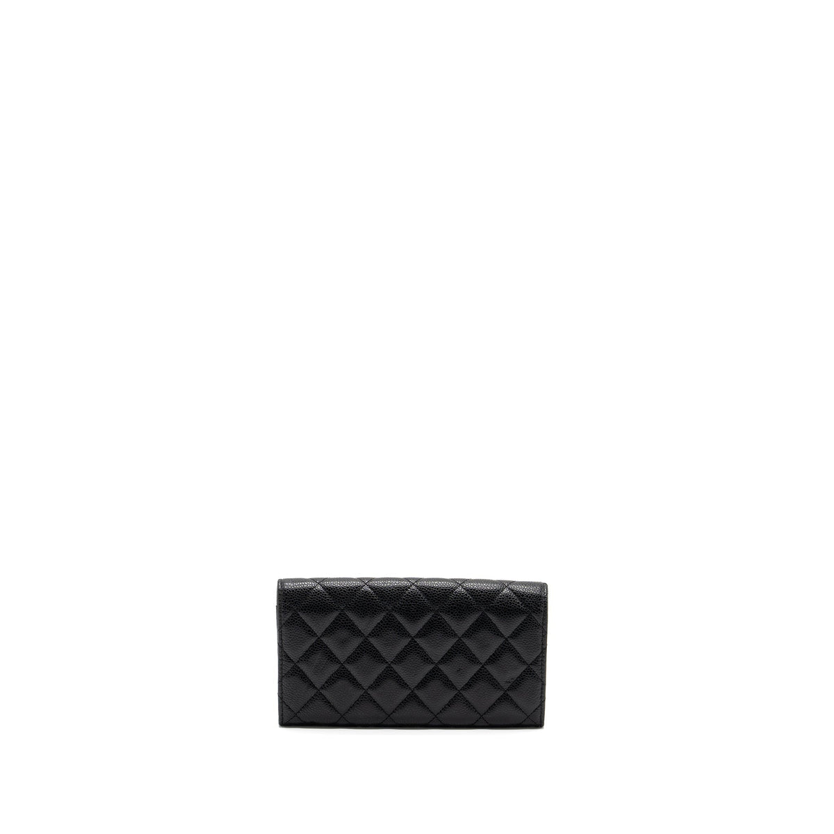 CHANEL FLAP LONG WALLET CAVIAR BLACK GHW