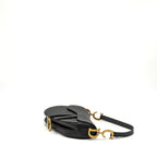DIOR MEDIUM SADDLE GRAINED CALFSKIN BLACK GHW