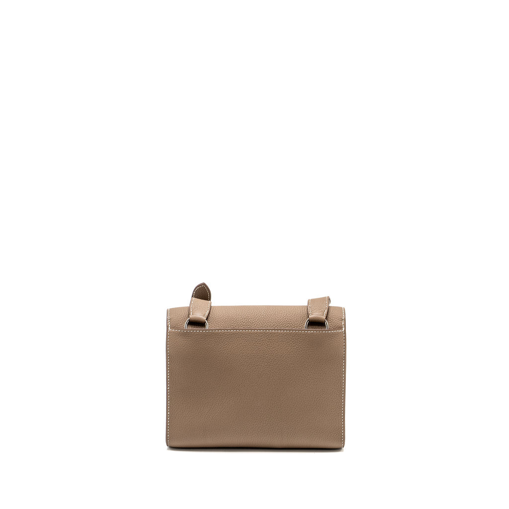 Hermes Sac A Depeches 21 Bag Togo Etoupe SHW