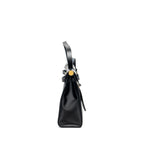 HERMES HERBAG 31 ZIP BAG BERLINE CANVAS/VACHE HUNTER BLACK/ECRU GHW