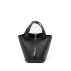 HERMES PICOTIN 18 CLEMENCE SO BLACK WITH BLACK HARDWARE
