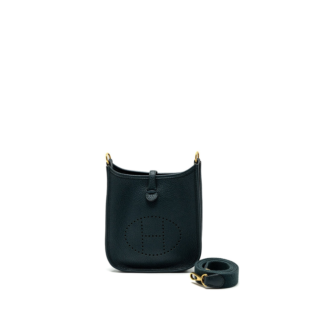 Hermes mini evelyne clemence vert cypres GHW