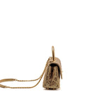 Chanel small coco handle caviar metallic gold GHW