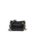 CHANEL SMALL GABRIELLE HOBO BAG CALFSKIN BLACK MULTICOLOR HARDWARE