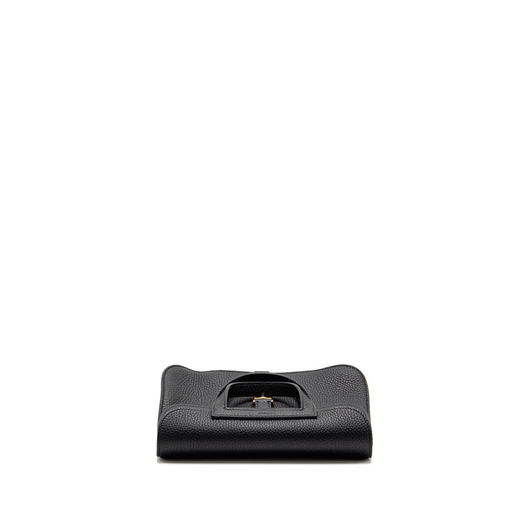 Hermes Halzan 25 Clemence Black GHW