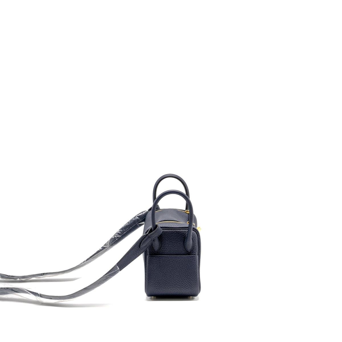 Hermes Mini Lindy Clemence Blue Nuit GHW