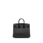 Hermes Birkin 25 Touch Togo/Alligator Mississippiensis Mat Black SHW